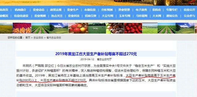 2019年黑龙江粮补啥时候下来